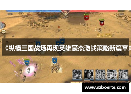 《纵横三国战场再现英雄豪杰激战策略新篇章》